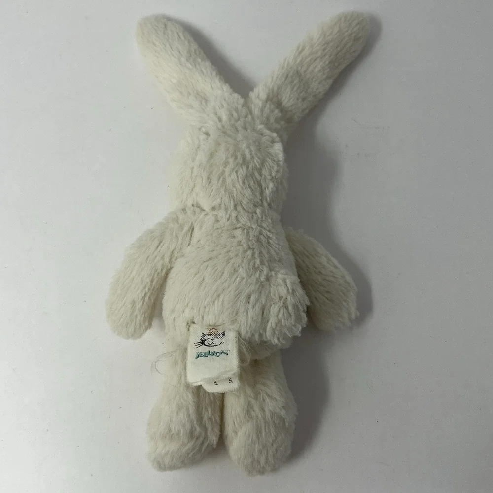 Jellycat‎ White Bunny Plush GAP25 Beanbag 5 Inch Mini Soft Stuffed Animal Toy